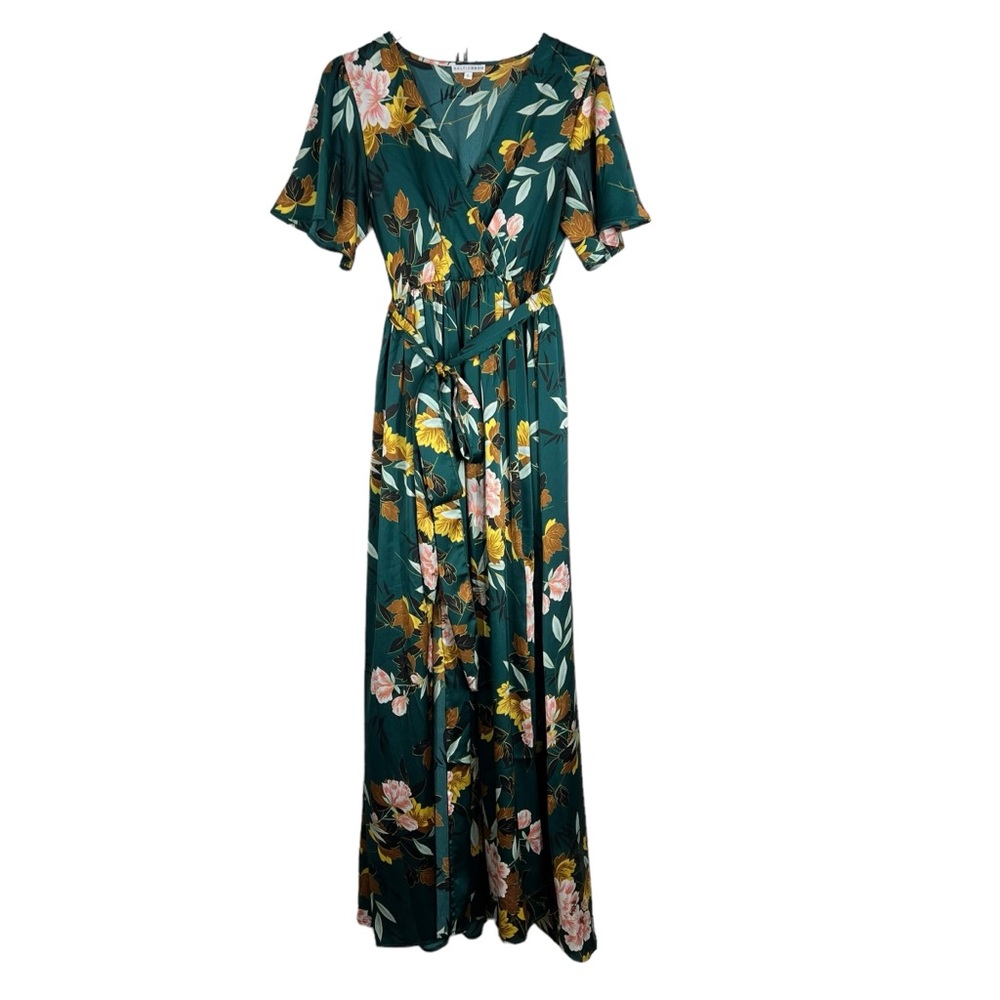 Baltic Born Dark Green Floral Maxi Dress - Picture 2 of 15